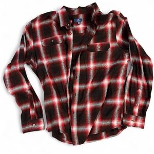 NWOT George Red and Black Checkered Casual Shirt